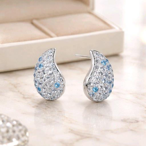 Pendientes Gota Azul en Plata 925 – Elegancia Atemporal [1]