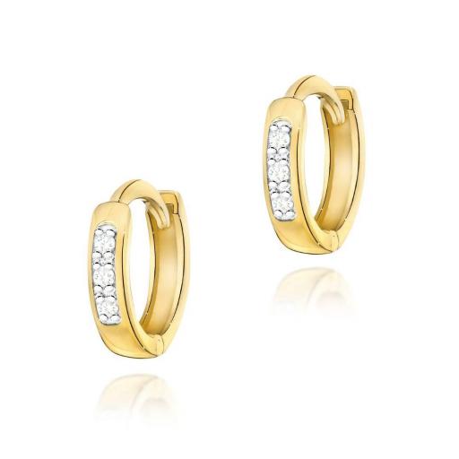 Pendientes Koralia Oro 14K Aro con Diamantes