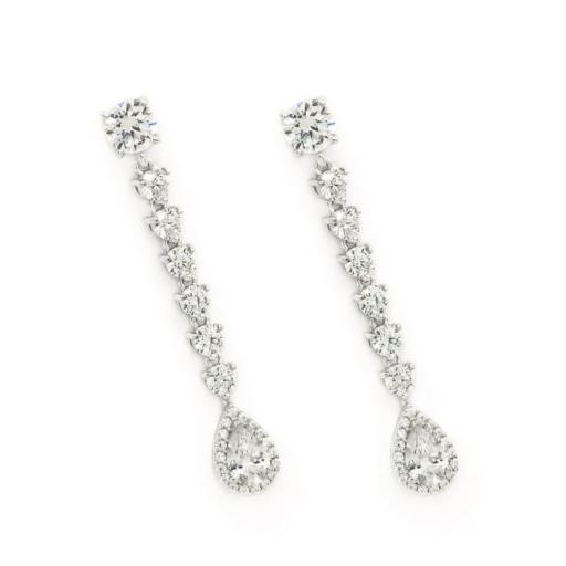 Pendientes Largos Plata con Circonitas Blancas – Elegancia para Momentos Especiales [0]