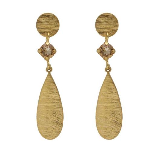 Pendientes Noise Lágrima Light Topaz en Plata de Ley bañada en Oro 18kt – Victoria Cruz