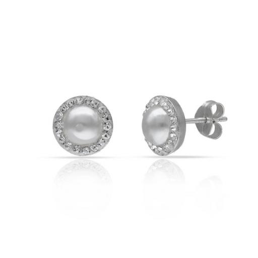 Pendientes Plata de Ley 925 con Perlas y Circonitas – Elegancia en Miniatura