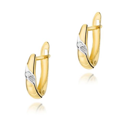 Pendientes Thessa Oro 14K con Diamantes