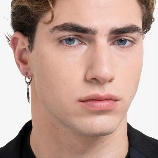 Pendientes de Hombre Aro y Pluma – Estilo Moderno y Atrevido [1]