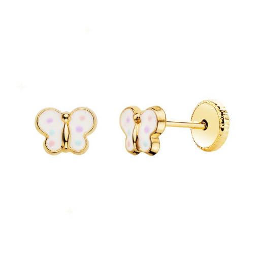 Pendientes de oro 18K en forma de mariposas