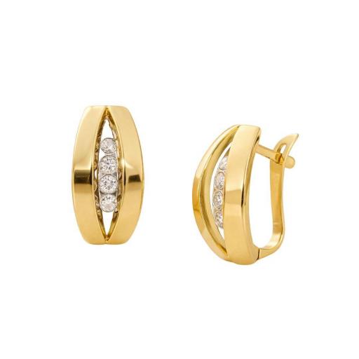 Pendientes de oro amarillo 18k con cierre catalán