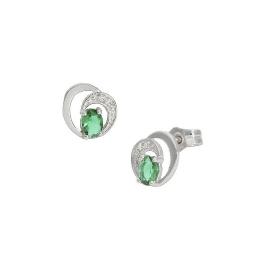 Pendientes de oro 18k con piedra en tono verde [1]