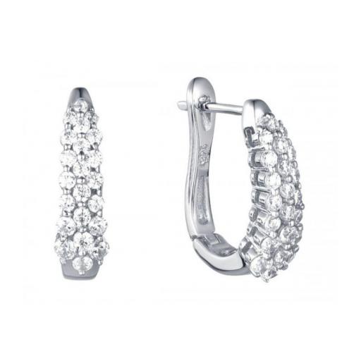 Pendientes plata zirconia Brizzling 018