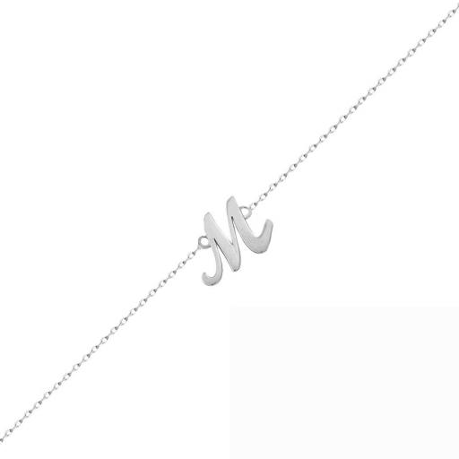 Pulsera personalizada de plata inicial modelo 221