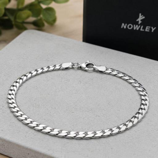 Pulsera Acero Plana 22cm – Estilo Casual Masculino [1]