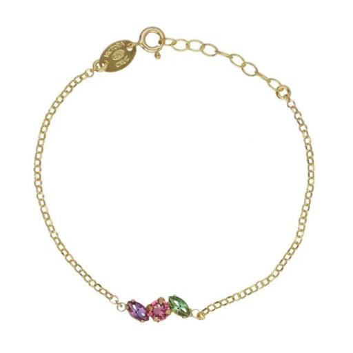 Pulsera Belle Multicolor en Plata de Ley bañada en Oro 18kt – V Cruz [0]