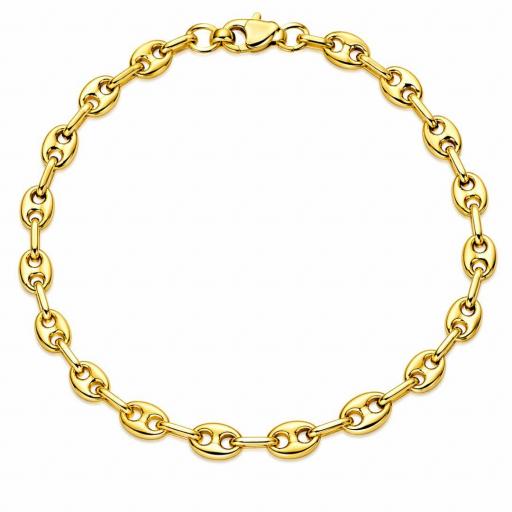 Pulsera Calabrote Oro 18K 6mm – Estilo Masculino [0]