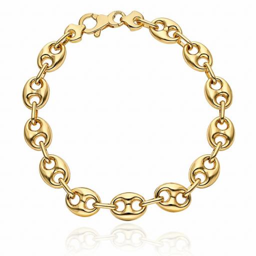 Pulsera Calabrote Oro 18K 9mm – Presencia Premium