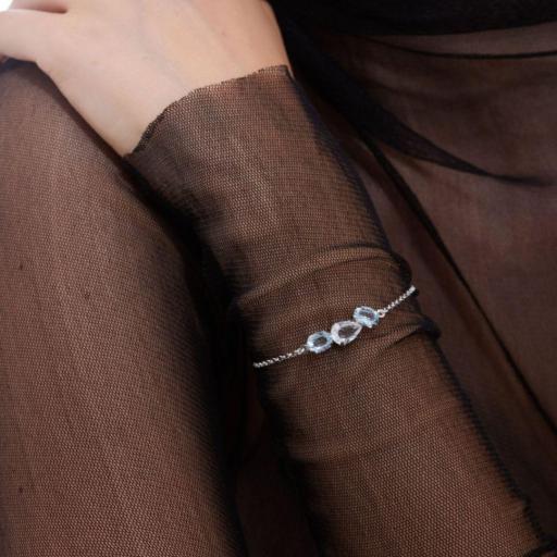 Pulsera Clarity Light Azore en Plata de Ley bañada en Rodio – Victoria Cruz [1]