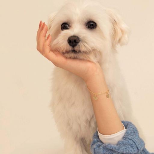 Pulsera Cocolada Huella en Plata de Ley con Cristal Blanco – Victoria Cruz [1]