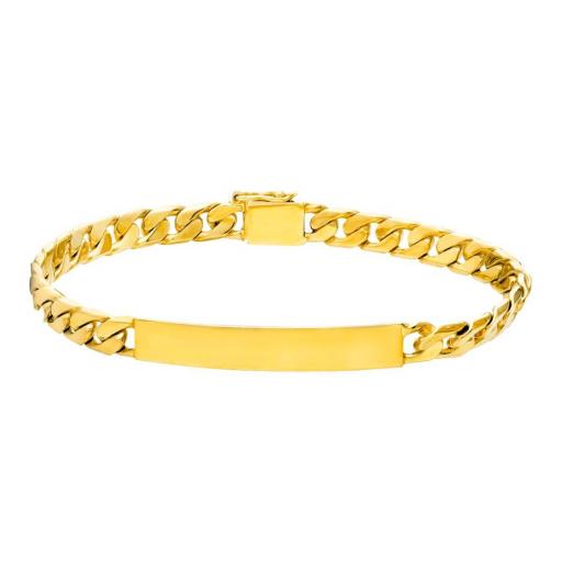 Pulsera Esclava de Oro Amarillo 18K para Caballero – Fuerza y Elegancia en una Joya Maciza