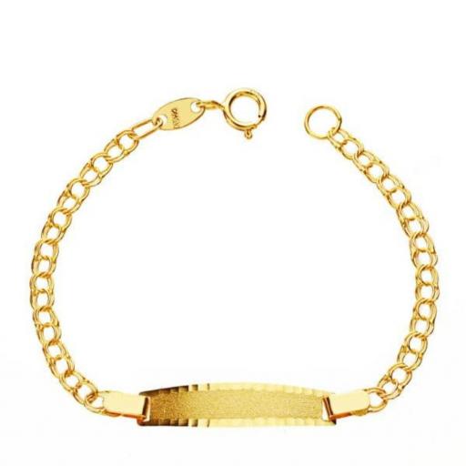 Pulsera Esclava de Oro Amarillo 9k para Bebé o Niño – Regalo Ideal de Bautizo [0]