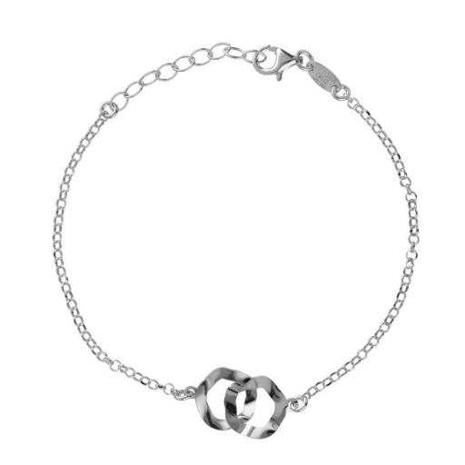 Pulsera Essence Circle en Plata con Baño de Rodio – Minimalismo Puro [0]