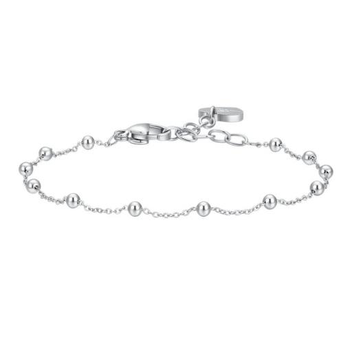 Pulsera Juvenil Fina para Mujer – Cadena y Bolitas en Acero [1]