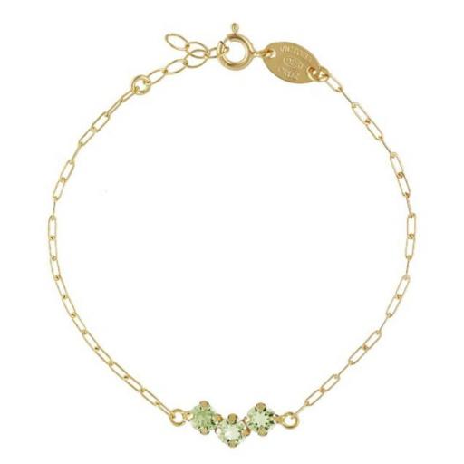 Pulsera Jade Verde en Plata de Ley bañada en Oro 18kt – Victoria Cruz