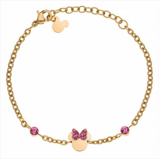 Pulsera Minnie Disney elegante con lazo y circonitas [0]