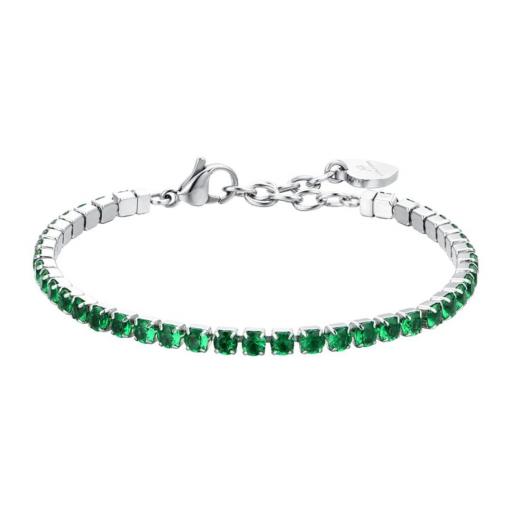 Pulsera Mujer con Cristales Verdes - Femenina y Elegante