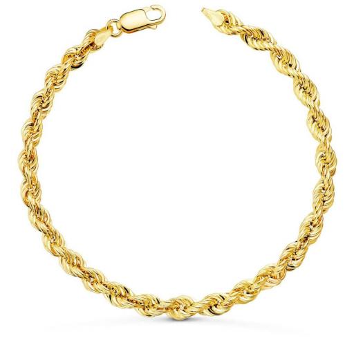 Pulsera de Oro 18K con Cordón Salomónico – Movimiento y Brillo Elegante [0]