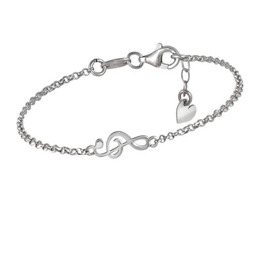 Pulsera de plata fina en forma clave de sol [0]