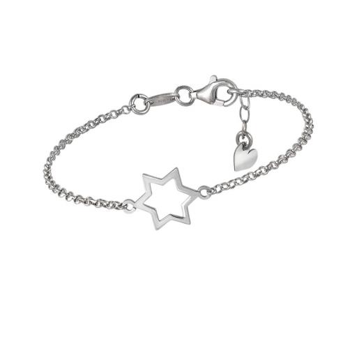Pulsera de plata fina en forma de estrella [0]