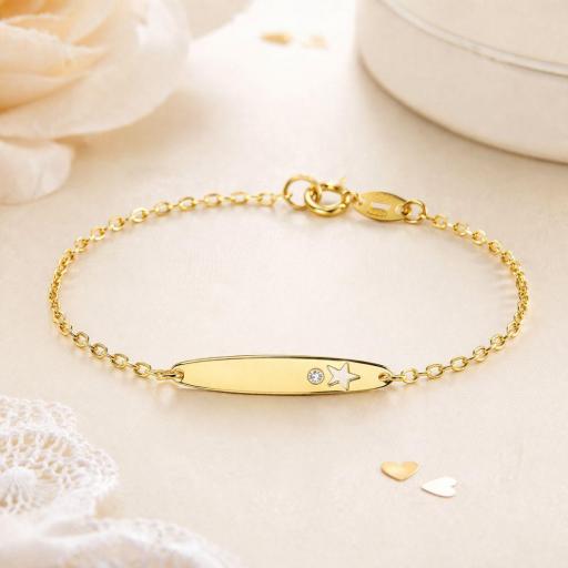 Pulsera en oro amarillo 18k de bebé ESTRELLA [1]