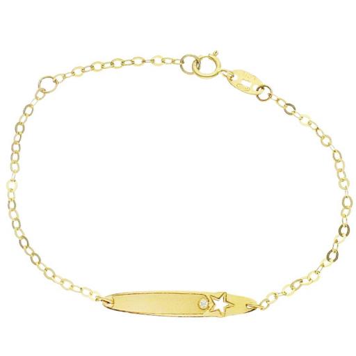 Pulsera en oro amarillo 18k de bebé ESTRELLA