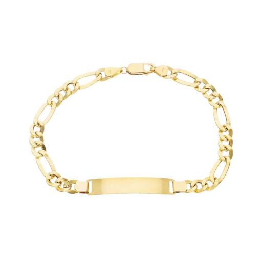 Pulsera oro 18k 3x1 con placa