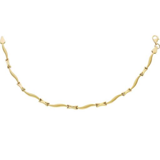 Pulsera de oro 18k con forma troquelada