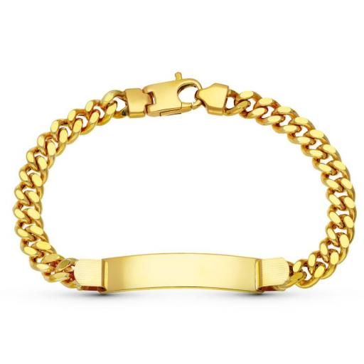 Pulsera para Hombre Tipo Esclava con Cadena Barbada en Oro Macizo – 21.50g