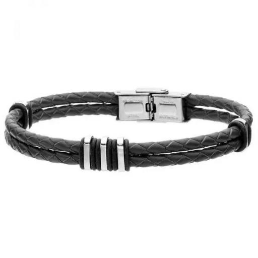 Pulsera trenzada para hombre con elegantes dijes modelo 592