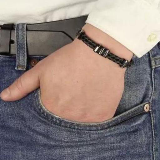 Pulsera trenzada para hombre con elegantes dijes modelo 592 [3]