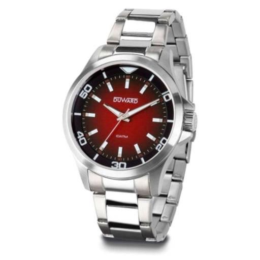 Reloj Duward Hombre Acero 316L Esfera Rojo Burdeos 10 ATM – D95306.04