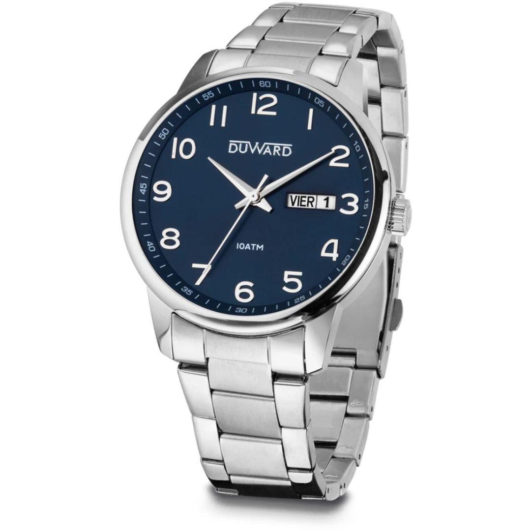 Reloj Duward Hombre Acero Esfera Azul Oscuro Calendario 10 ATM – D95430.05