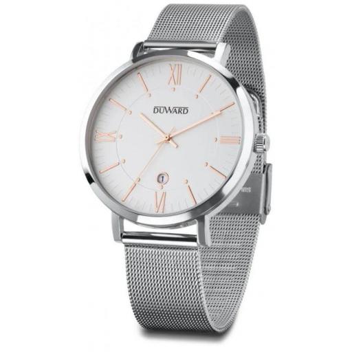 Reloj Duward Hombre Elegance Stilingas Malla Milanesa Acero – D95422.01