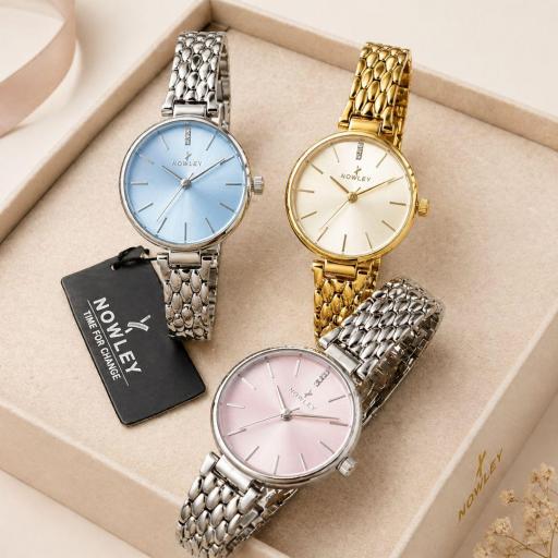 Reloj Nowley Mujer Esfera Azul – Sofisticación Moderna para Cada Día [1]