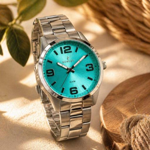 Reloj Nowley Hombre HOT Turquesa – Acero Estilo Urbano [1]