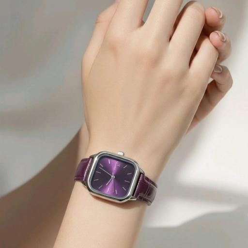 Reloj Nowley Mujer Esfera Burdeos – Estilo Elegante en Acero y Piel [2]