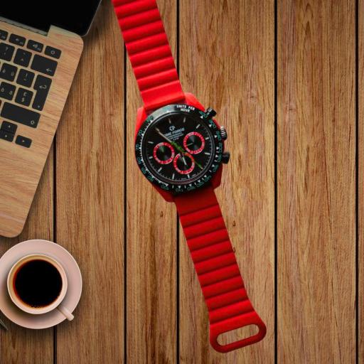 Reloj Time Force Coolwake TF5056M-E1 Rojo – Diseño Moderno y 2 Correas Intercambiables [6]