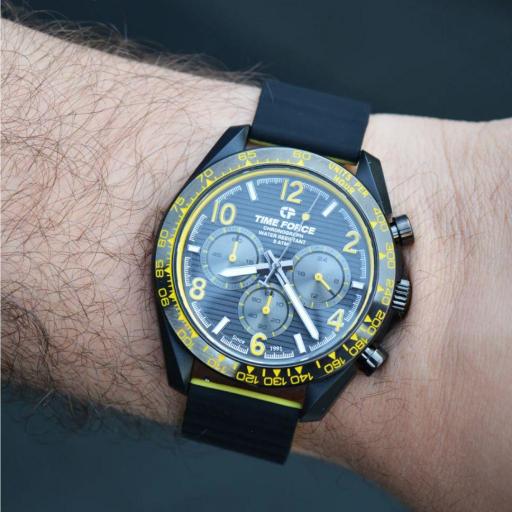 Reloj Time Force Coolwake TF5056M-K Negro/Amarillo – Deportivo, Moderno [3]