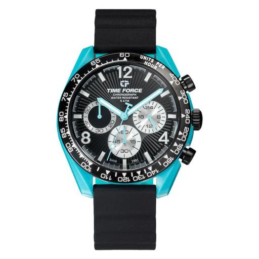 Reloj Time Force Coolwake TF5056M-P Negro-Turquesa – Resistente y Atractivo [1]