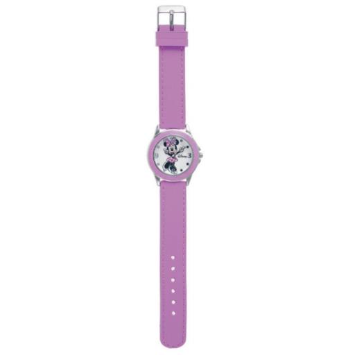 Reloj de Agujas Minnie Mouse Disney - Correa Rosa, Diseño Bonito y Educativo para Niñas