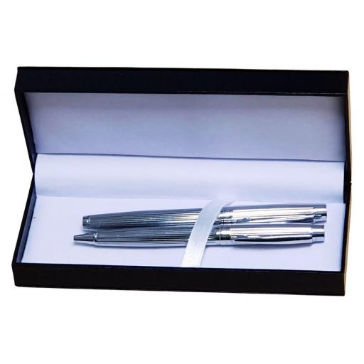 Set de Bolígrafo y Roller de Metal con Estuche – Regalo Elegante y Distintivo