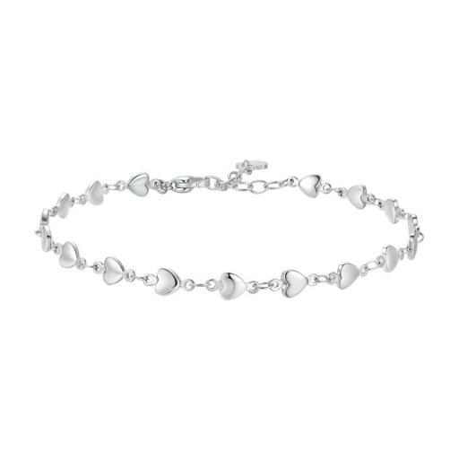 Tobillera de corazones para mujer en acero inoxidable – ajustable y delicada [1]