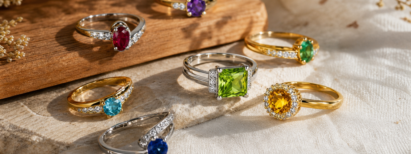 Joyas de oro 14K con piedras naturales
