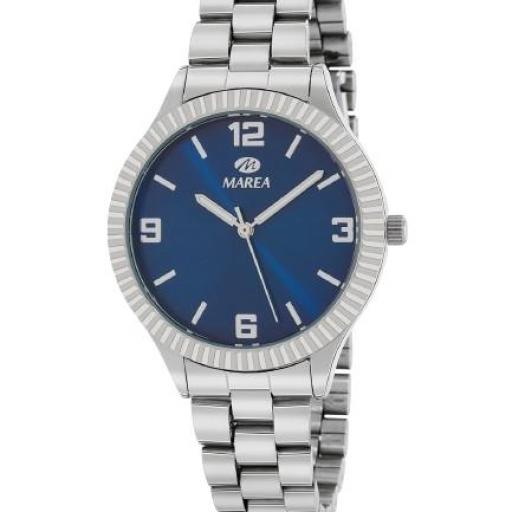 Reloj Marea Mujer con Caja y Brazalete de Acero y Esfera Azul