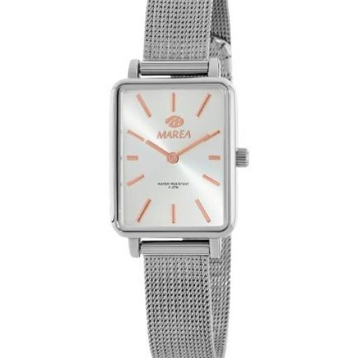 Reloj Marea Mujer con Esfera Plateada y Correa Acero Plateado